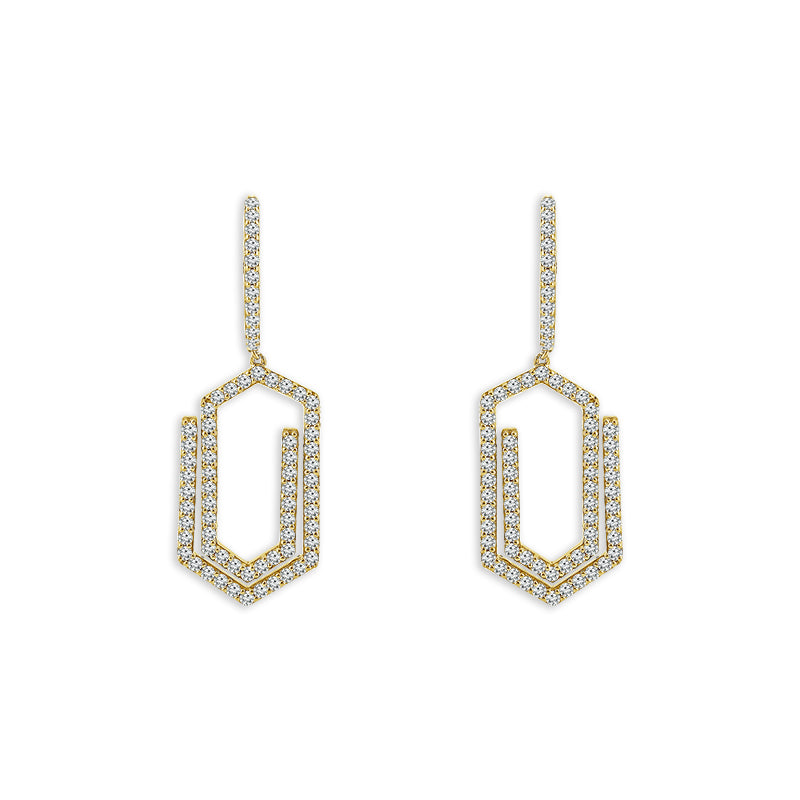 Diamond Fashion Earrings 0.63 ct tw 10k Yellow Gold