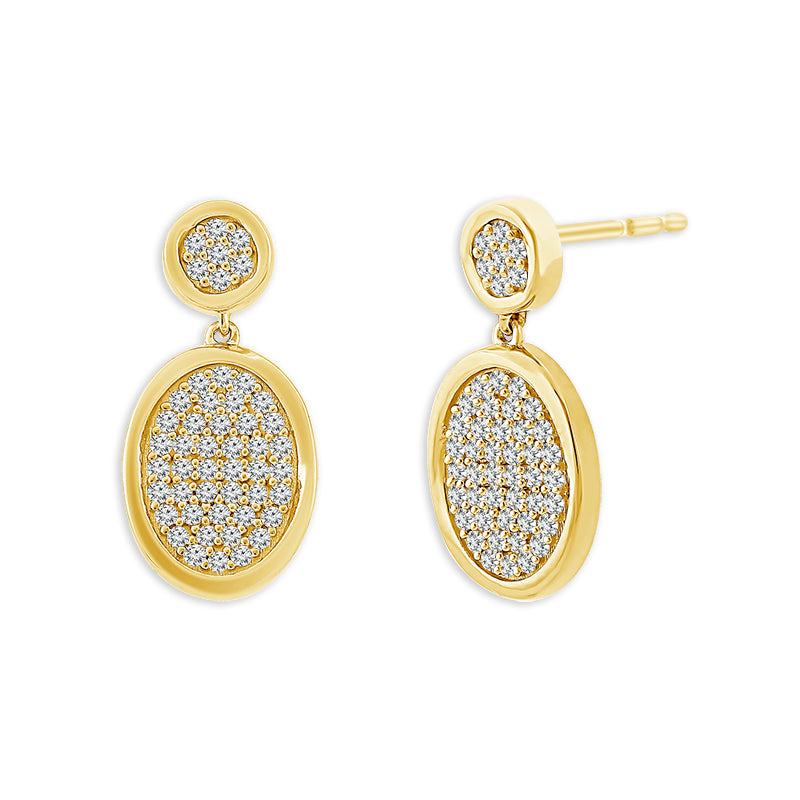 Diamond Fashion Earrings 0.33 ct tw 10k Yellow Gold