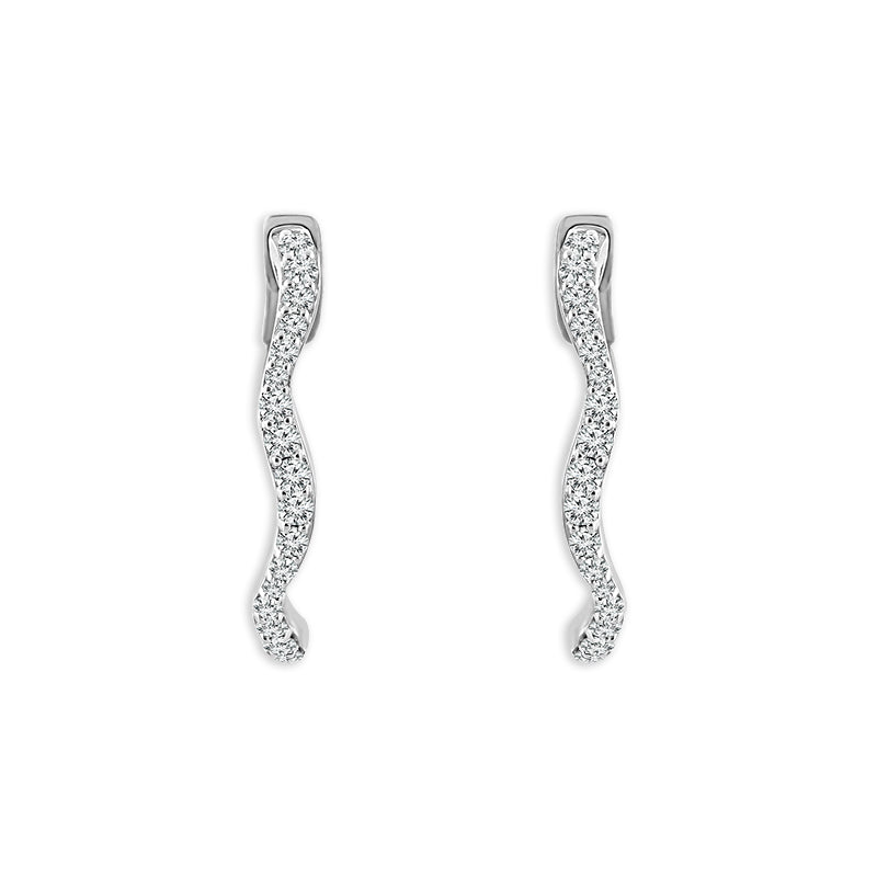 Diamond Hoops Earrings 0.50 ct tw 10k Yellow Gold