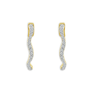 Diamond Hoops Earrings 0.50 ct tw 10k Yellow Gold