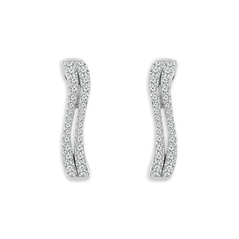 Diamond Hoops Earrings 0.50 ct tw 10k Yellow Gold
