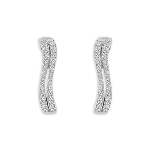 Diamond Hoops Earrings 0.50 ct tw 10k Yellow Gold