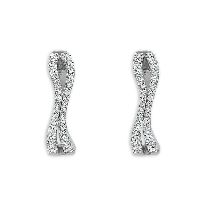 Diamond Hoops Earrings 0.50 ct tw 10k Yellow Gold