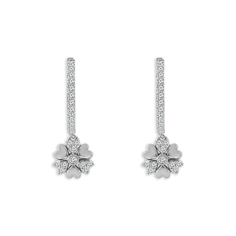 Diamond Hoops Earrings 0.50 ct tw 10k Yellow Gold