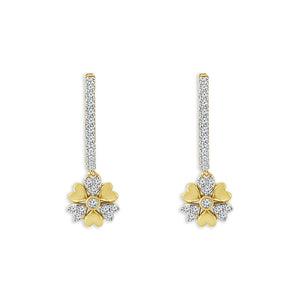 Diamond Hoops Earrings 0.50 ct tw 10k Yellow Gold