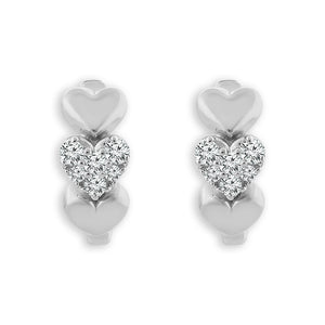 Diamond Hoops Earrings 0.20 ct tw 10k Yellow Gold