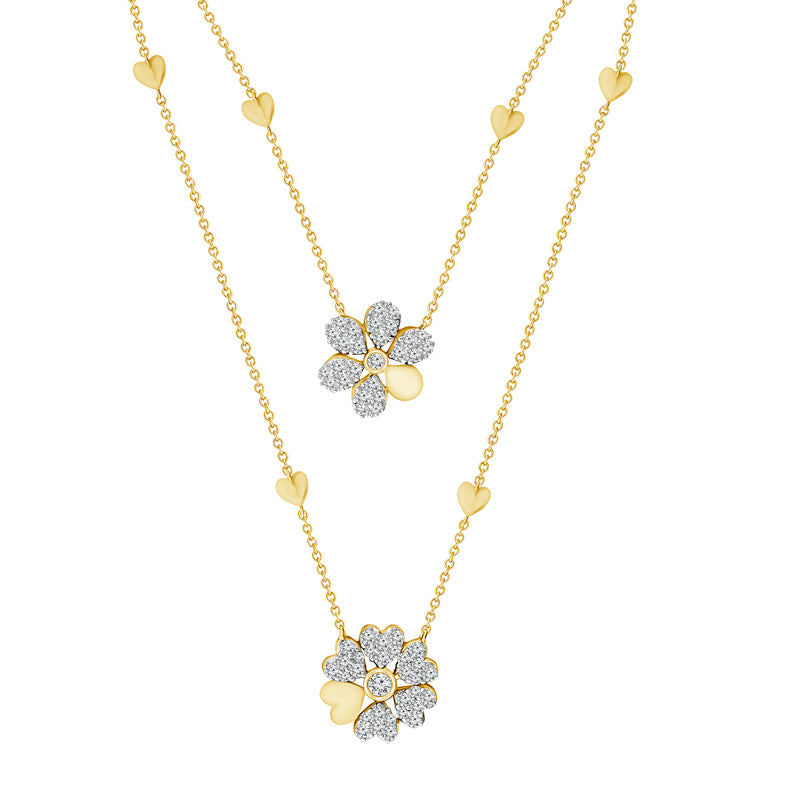 Diamond Necklace 0.75 ct tw 10k Yellow Gold