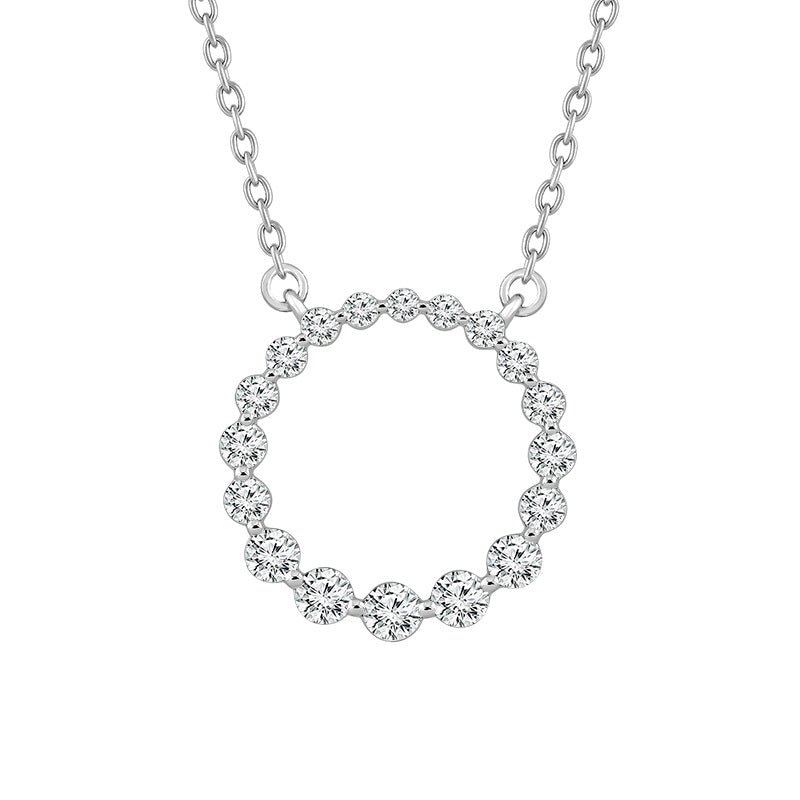 Diamond Fashion Pendant 0.50 ct tw Round 10k White Gold