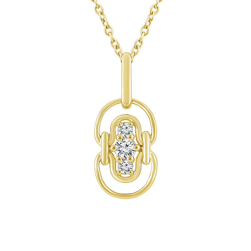Diamond Fashion Pendant 0.25 ct tw 10k Yellow Gold