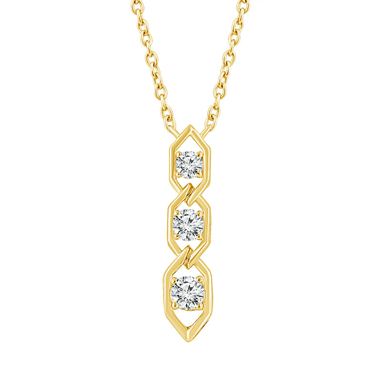 Diamond Fashion Pendant 0.25 ct tw 10k Yellow Gold