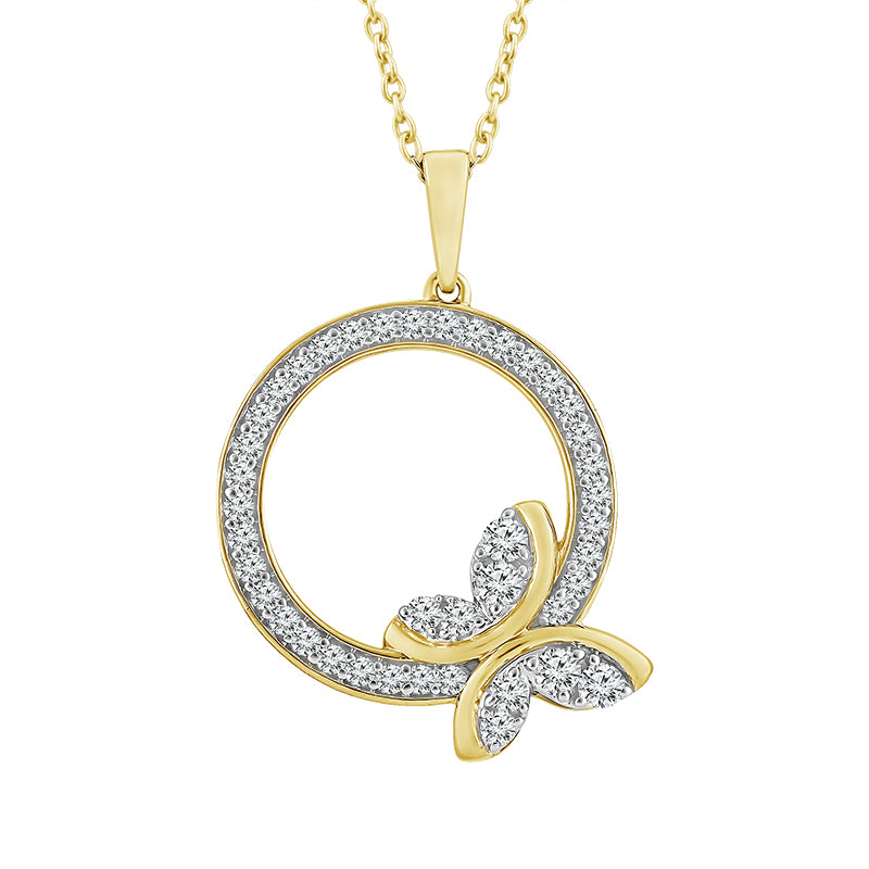 Diamond Fashion Pendant 0.60 ct tw 10k Yellow Gold