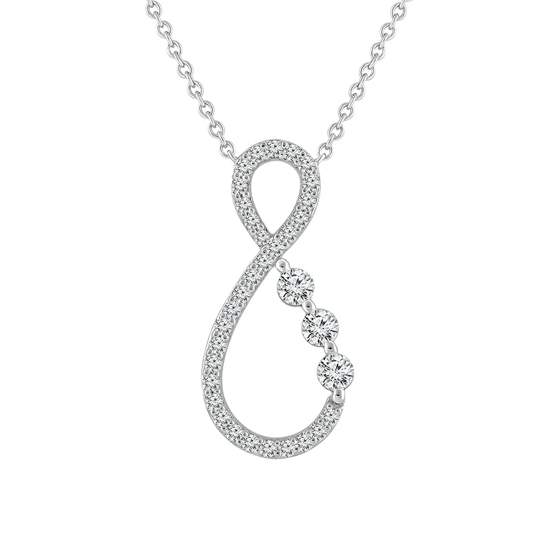 Diamond Fashion Pendant 0.33 ct tw 10k White Gold