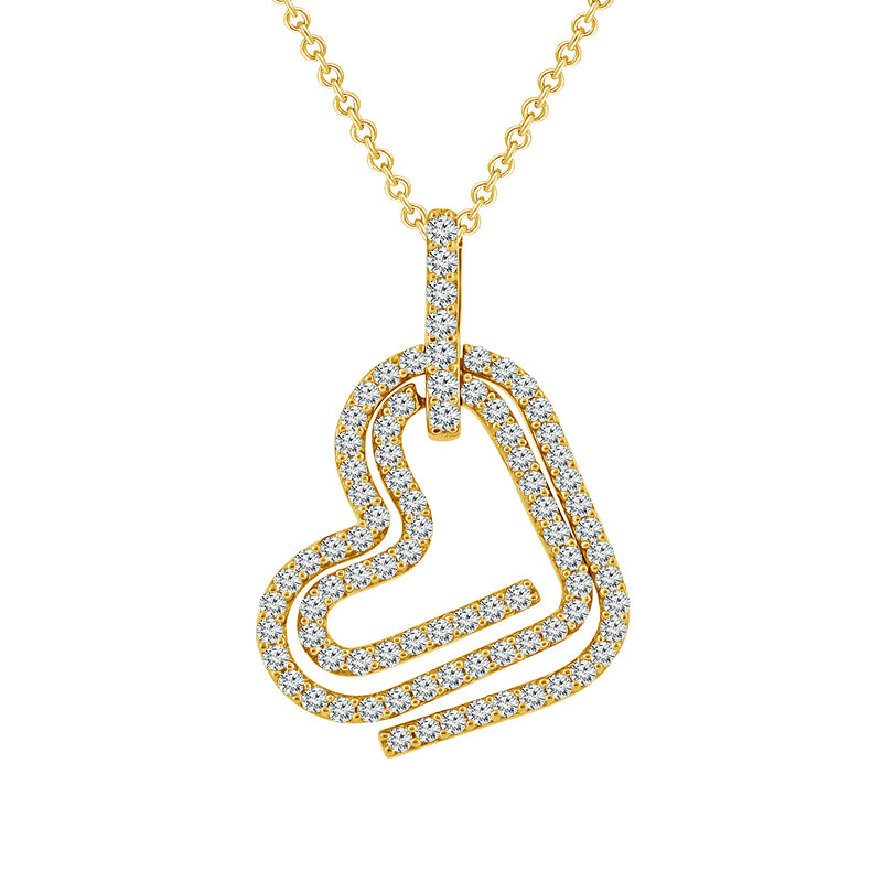 Diamond Fashion Pendant 0.50 ct tw 10k Yellow Gold