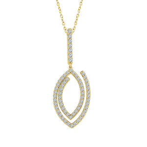 Diamond Fashion Pendant 0.33 ct tw 10k Yellow Gold