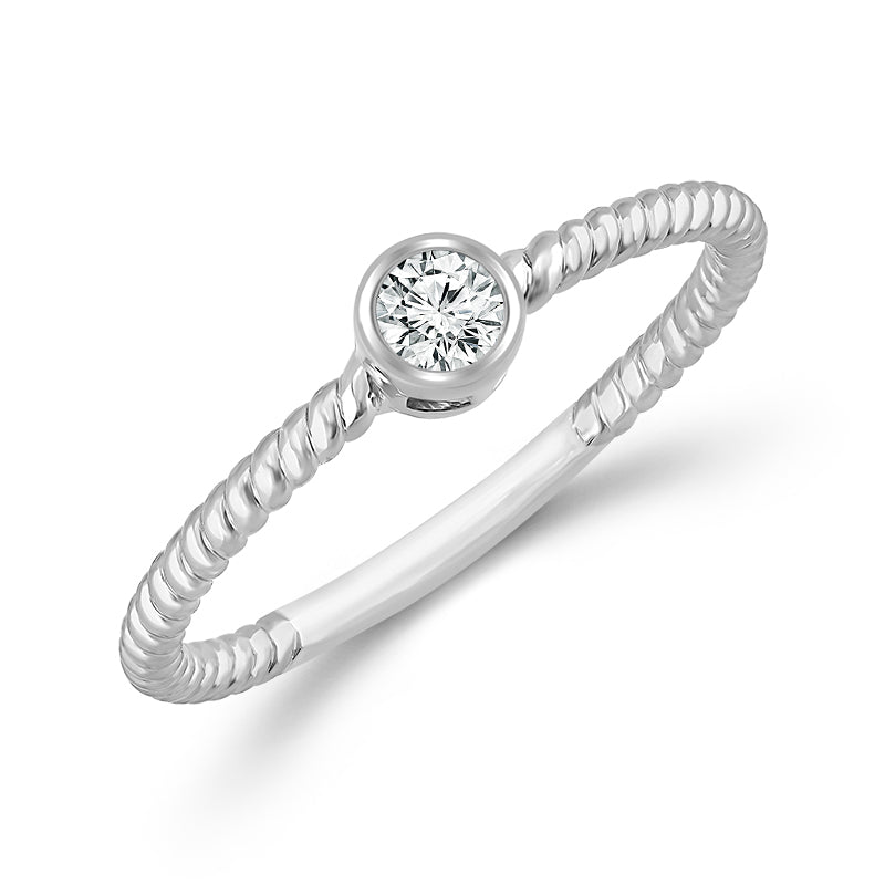 Diamond Solitaire Ring 0.17 ct tw 10k Yellow Gold