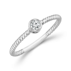 Diamond Solitaire Ring 0.17 ct tw 10k Yellow Gold