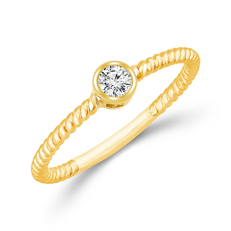 Diamond Solitaire Ring 0.17 ct tw 10k Yellow Gold