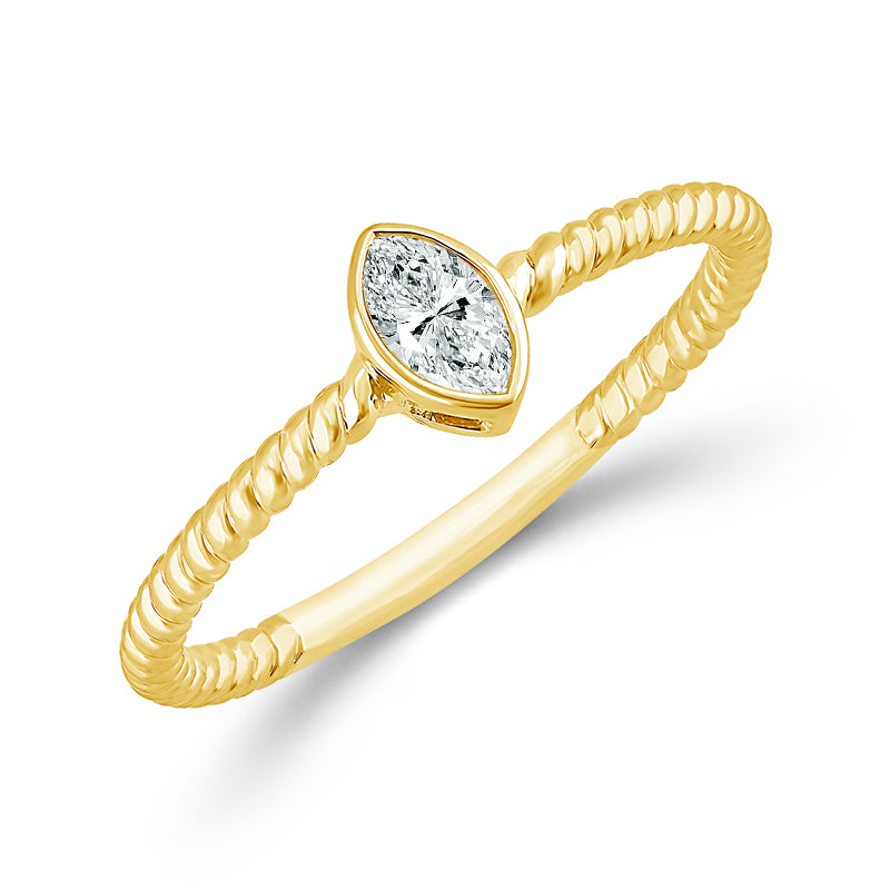 Diamond Solitaire Ring 0.17 ct tw 10k Yellow Gold