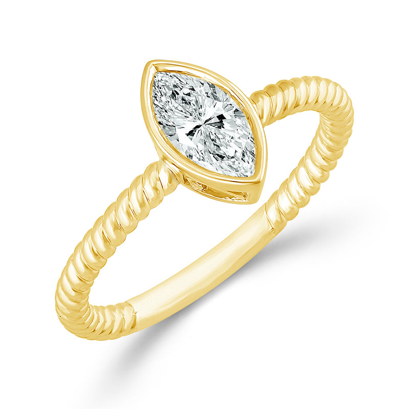 Diamond Solitaire Ring 0.50 ct tw 14k Yellow Gold