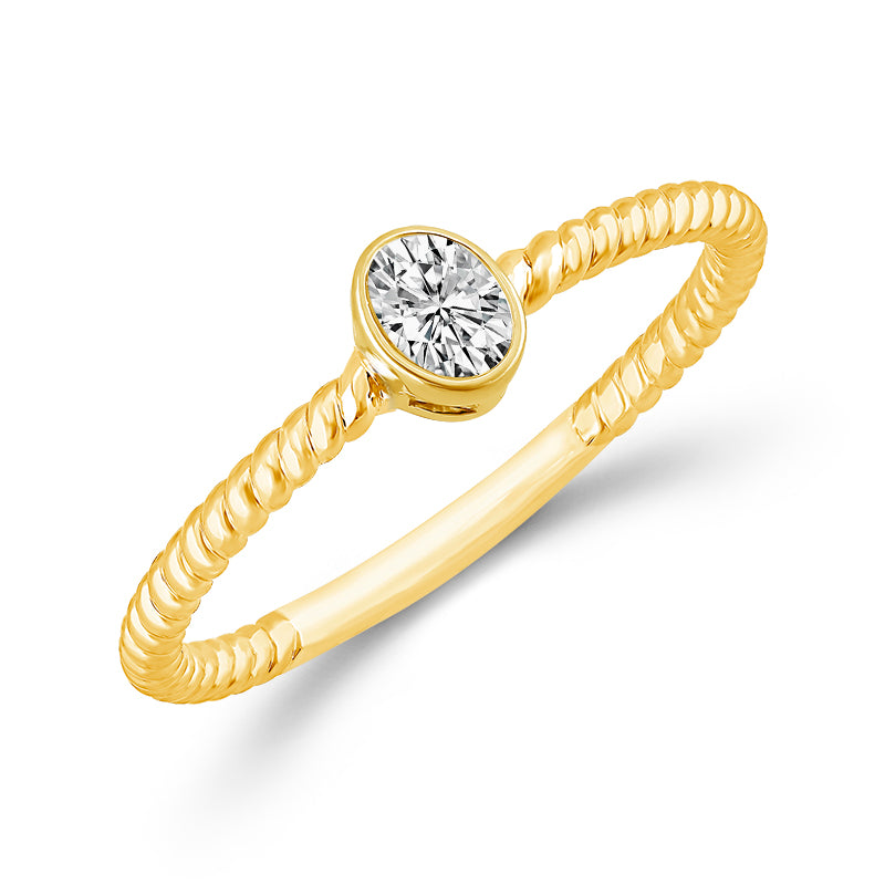 Diamond Solitaire Ring 0.17 ct tw 10k Yellow Gold