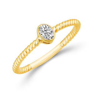 Diamond Solitaire Ring 0.17 ct tw 10k Yellow Gold