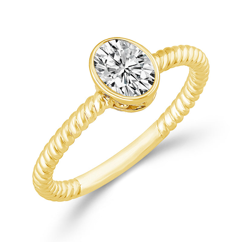 Diamond Solitaire Ring 0.50 ct tw 14k Yellow Gold