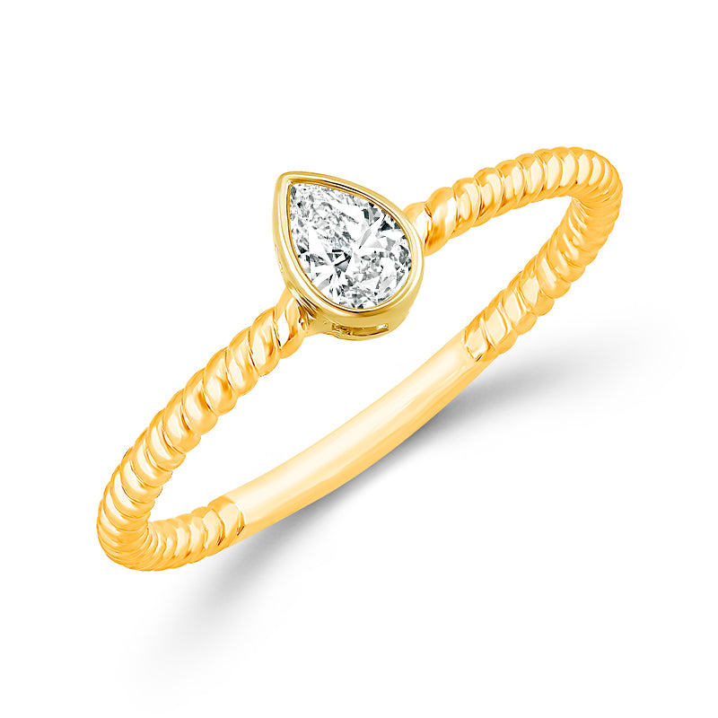 Diamond Solitaire Ring 0.17 ct tw 10k Yellow Gold