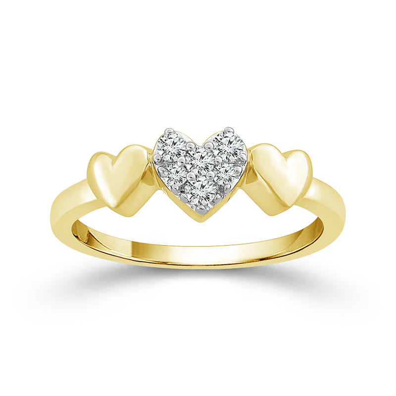Diamond Fashion Ring 0.13 ct tw 10k Yellow Gold
