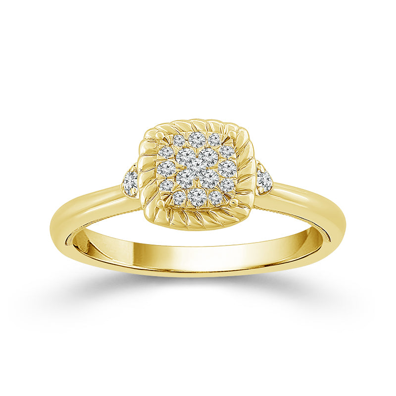 Diamond Engagement Ring 0.17 ct tw 10k Yellow Gold
