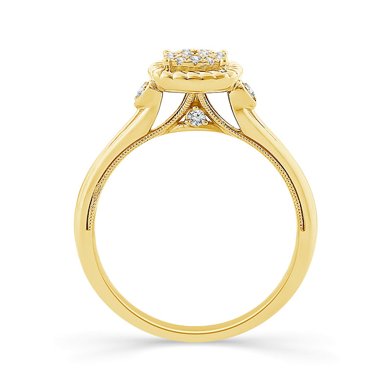 Diamond Engagement Ring 0.17 ct tw 10k Yellow Gold