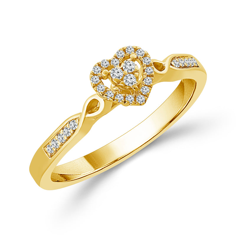 Diamond Engagement Ring 0.10 ct tw 10k Yellow Gold