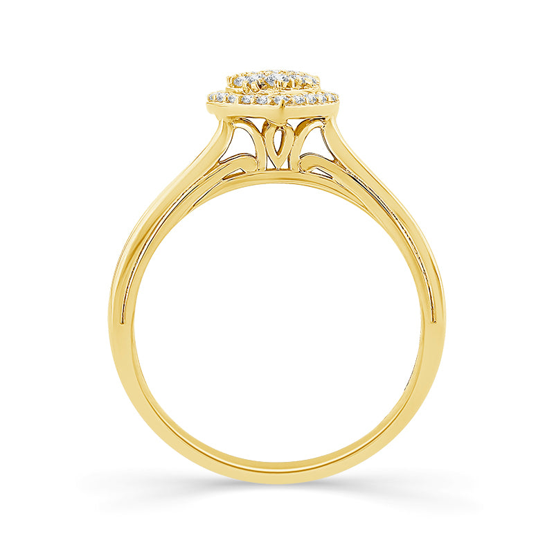 Diamond Engagement Ring 0.17 ct tw 10k Yellow Gold
