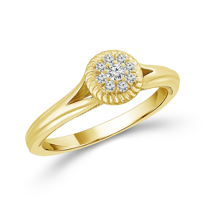 Diamond Engagement Ring 0.10 ct tw 10k Yellow Gold