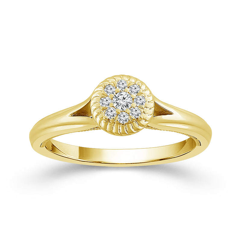 Diamond Engagement Ring 0.10 ct tw 10k Yellow Gold