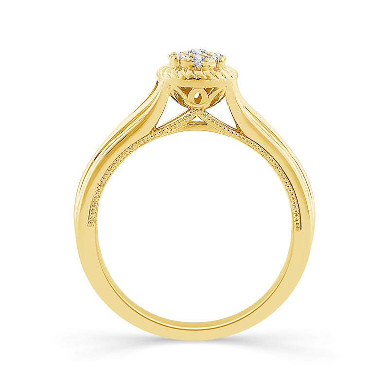 Diamond Engagement Ring 0.10 ct tw 10k Yellow Gold