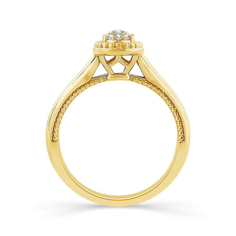 Diamond Engagement Ring 0.13 ct tw 10k Yellow Gold