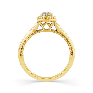 Diamond Engagement Ring 0.13 ct tw 10k Yellow Gold
