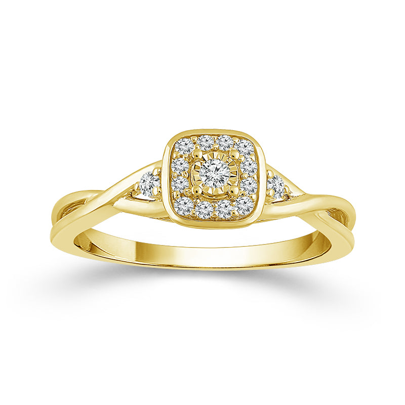 Diamond Engagement Ring 0.10 ct tw 10k Yellow Gold