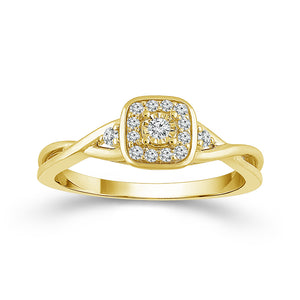 Diamond Engagement Ring 0.10 ct tw 10k Yellow Gold