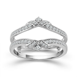 Diamond Enhancer Ring 0.25 ct tw 14k White Gold