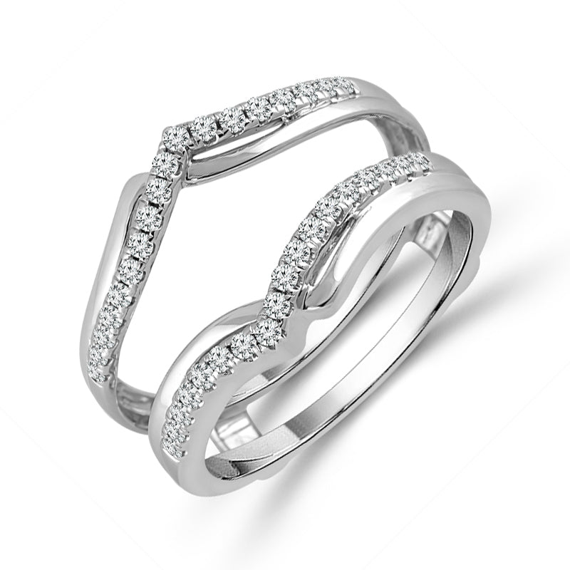 Diamond Enhancer Ring 0.25 ct tw 14k White Gold