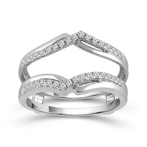 Diamond Enhancer Ring 0.25 ct tw 14k White Gold