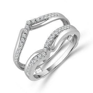 Diamond Enhancer Ring 0.25 ct tw 14k White Gold