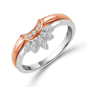 Diamond Enhancer Ring 0.13 ct tw 10k Yellow Gold+10k White Gold