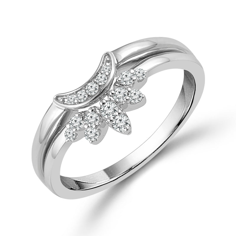 Diamond Enhancer Ring 0.13 ct tw 14k Yellow Gold+14k White Gold