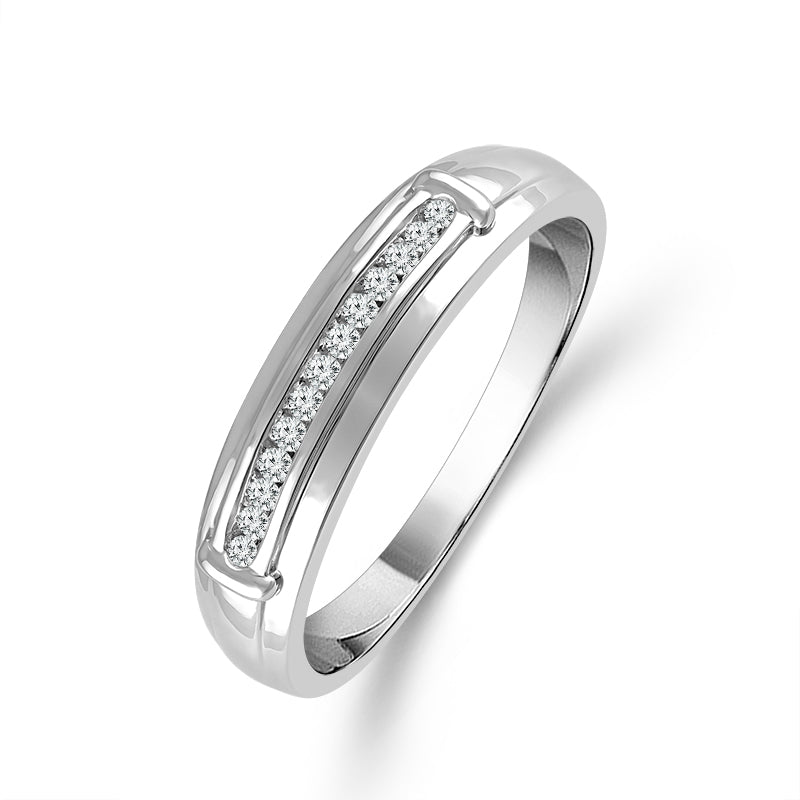 Diamond Mens Ring 0.13 ct tw 10k White Gold