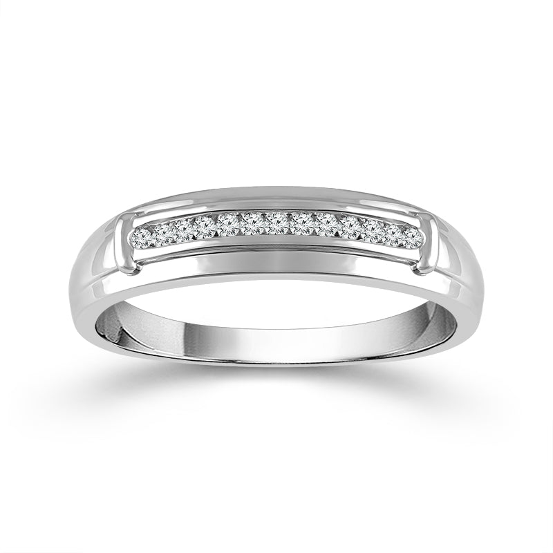 Diamond Mens Ring 0.13 ct tw 10k White Gold