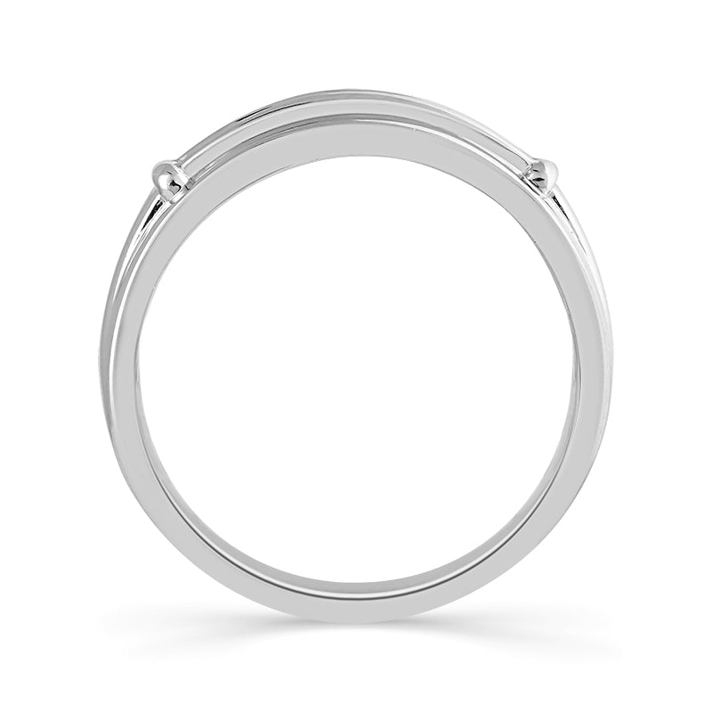 Diamond Mens Ring 0.13 ct tw 10k White Gold
