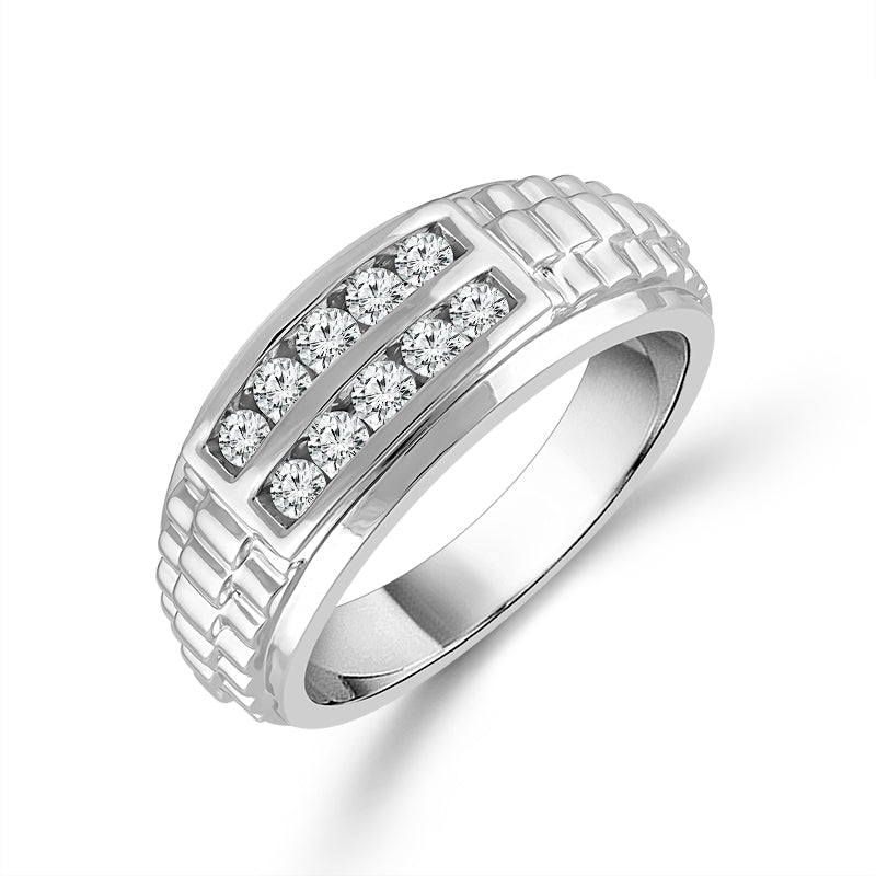Diamond Mens Ring 0.5 ct tw 10k White Gold