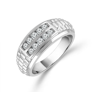 Diamond Mens Ring 0.5 ct tw 10k White Gold